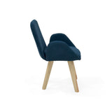 Silla de Comedor Mao Indigo y Matiz Natural 63x86cm con Espaldar y con Apoya Brazos - SILLAS Y BUTACOS | Bylmo