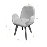 Silla de Comedor Mao Taupe y Matiz Natural 63x86cm con Espaldar y con Apoya Brazos - SILLAS Y BUTACOS | Bylmo