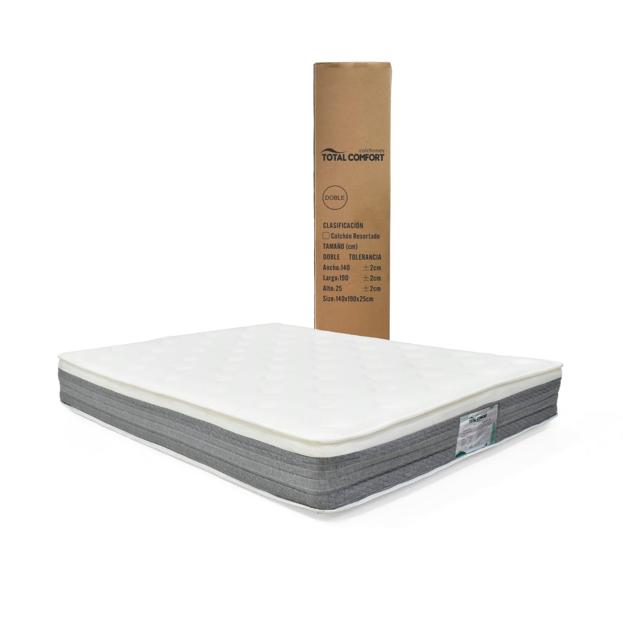 Colchón Aveiro Doble 140 X 190 Cm Medio Firme con Pillow Sencillo - COLCHONES | Bylmo