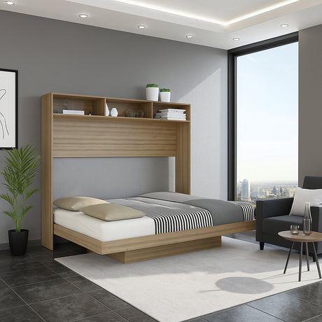 Cama Abatible Ibiza Almendra 195.8x171cm para Colchón Doble 140 X 190 Cm - CAMAS | Bylmo