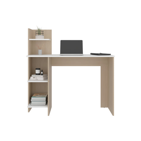 Escritorio Vilna Cartagena y Blanco 120.6x120cm con Organizador de Libros - ESCRITORIOS | Bylmo