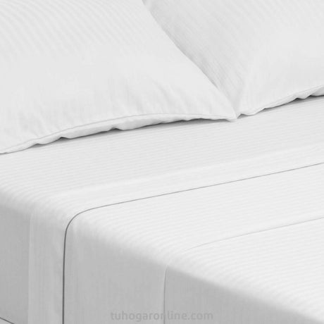 Juego de Sabanas Satinada Blanco Para Cama King 200 X 200 Cm 800 Hilos Fondo Entero - SABANAS | Bylmo