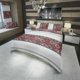 Juego de Sabanas Vinotinto y Azul Para Cama King 200 X 200 Cm de Rombos - SABANAS | Bylmo