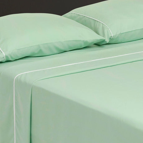 Juego de Sabanas Básicos Verde Pistacho Para Cama Semidoble 120 X 190 Cm Fondo Entero - SABANAS | Bylmo