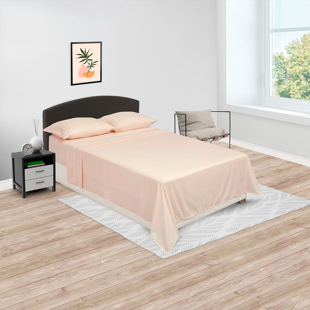 Juego de Sabanas Básicos Beige Para Cama Semidoble 120 X 190 Cm Fondo Entero - SABANAS | Bylmo
