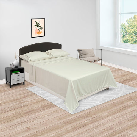 Juego de Sabanas Básicos Verde grisáceo Para Cama Semidoble 120 X 190 Cm Fondo Entero - SABANAS | Bylmo