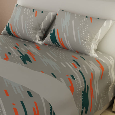 Juego de Sabanas Oasis Urbano Gris Para Cama Queen 160 X 190 Cm de Lineas - SABANAS | Bylmo