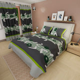 Juego de Sabanas Pinceladas Abstractas Gris y Blanco Para Cama Doble 140 X 190 Cm de Figuras - SABANAS | Bylmo