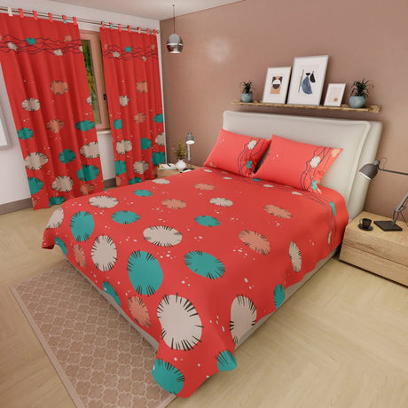 Juego de Sabanas Destellos de Vida Salmón Para Cama Queen 160 X 190 Cm de Destellos - SABANAS | Bylmo