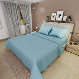 Juego de Sabanas My House Azul Para Cama Doble 140 X 190 Cm Fondo Entero - SABANAS | Bylmo