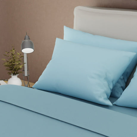 Juego de Sabanas My House Azul Para Cama Doble 140 X 190 Cm Fondo Entero - SABANAS | Bylmo