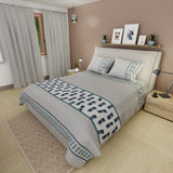 Juego de Sabanas Equilibrio con Encanto Gris Claro Para Cama Queen 160 X 190 Cm 180 Hilos de Lineas - SABANAS | Bylmo