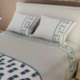 Juego de Sabanas Equilibrio con Encanto Gris Claro Para Cama Queen 160 X 190 Cm 180 Hilos de Lineas - SABANAS | Bylmo