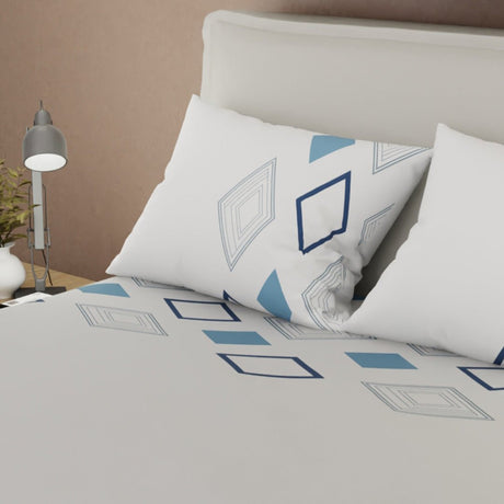 Juego de Sabanas Ecos de Diamante Gris Para Cama King 200 X 200 Cm 250 Hilos de Diamantes - SABANAS | Bylmo