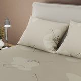 Juego de Sabanas Aliento de Tierra Beige Para Cama King 200 X 200 Cm 250 Hilos de Hojas - SABANAS | Bylmo