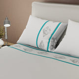 Juego de Sabanas Rombos Esbozados Gris y Azul Para Cama King 200 X 200 Cm 250 Hilos de Rombos - SABANAS | Bylmo