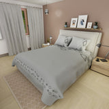 Juego de Sabanas Ecos de Diamante Gris Para Cama King 200 X 200 Cm 250 Hilos de Rombos - SABANAS | Bylmo