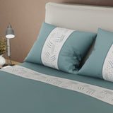 Juego de Sabanas Horizonte Artiko y Blanco Para Cama Doble 140 X 190 Cm 250 Hilos de Lineas - SABANAS | Bylmo