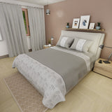 Juego de Sabanas Horizonte Gris y Artiko Para Cama Doble 140 X 190 Cm 250 Hilos de Lineas - SABANAS | Bylmo