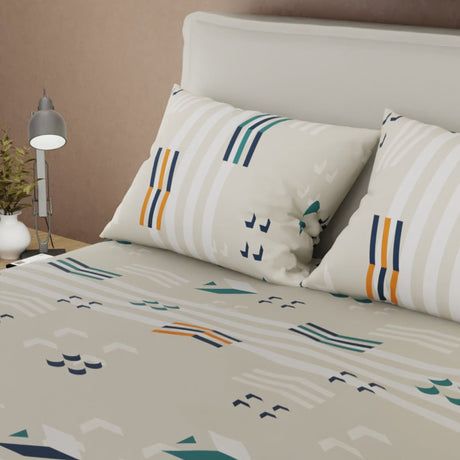 Juego de Sabanas Oceáno Tribal Beige Para Cama King 200 X 200 Cm de Tribal - SABANAS | Bylmo