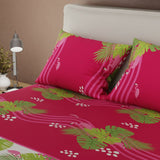 Juego de Sabanas Paraíso Tropical Salmón Para Cama King 200 X 200 Cm de Hojas - SABANAS | Bylmo