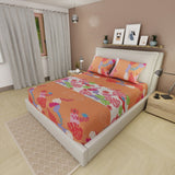 Juego de Sabanas Estampa Tropical Naranja Para Cama Queen 160 X 190 Cm de Tropical - SABANAS | Bylmo