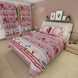 Juego de Sabanas Alegoría Floral Rosa Para Cama Queen 160 X 190 Cm de Flores - SABANAS | Bylmo