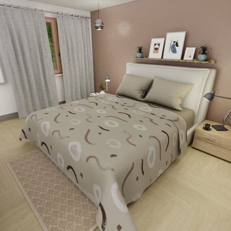 Juego de Sabanas Tendenza Beige Para Cama Queen 160 X 190 Cm de Lineas - SABANAS | Bylmo