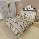 Juego de Sabanas Susurro Beige Para Cama Doble 140 X 190 Cm 180 Hilos de Circulos - SABANAS | Bylmo