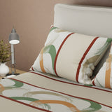 Juego de Sabanas Susurro Beige Para Cama Doble 140 X 190 Cm 180 Hilos de Circulos - SABANAS | Bylmo