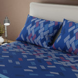 Juego de Sabanas Códigos de Color Azul Oscuro Para Cama Doble 140 X 190 Cm de Cuadrados Con Lineas - SABANAS | Bylmo