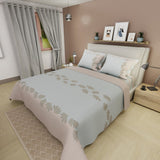 Juego de Sabanas Encanto Style 4 Gris Para Cama Semidoble 120 X 190 Cm de Hojas - SABANAS | Bylmo