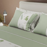 Juego de Sabanas Style 4 Verde grisáceo Para Cama Sencilla 100 X 190 Cm de Corazones Y Hojas - SABANAS | Bylmo