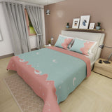 Juego de Sabanas Style 4 Azul y Rosado Para Cama King 200 X 200 Cm de Estrellas Y Lunas - SABANAS | Bylmo