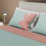 Juego de Sabanas Style 4 Azul y Rosado Para Cama King 200 X 200 Cm de Estrellas Y Lunas - SABANAS | Bylmo