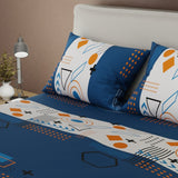 Juego de Sabanas Fusión Moderna Azul Para Cama Sencilla 100 X 190 Cm de Figuras - SABANAS | Bylmo