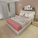 Sábana Ajustable Explosión de Amor Blanco y Naranja Claro para Cama Sencilla 100 X 190 Cm Estrellas Y Corazones - SABANAS | Bylmo