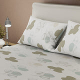 Semijuego de Sábanas Style Hojas en Bosque Sereno Gris para Cama Doble 140 X 190 Cm Hojas - SABANAS | Bylmo