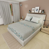 Semijuego de Sábanas Style Ocean Chic Gris para Cama Queen 160 X 190 Cm Lineas Ondulantes - SABANAS | Bylmo