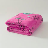 Cobija Piel de Durazno Fucsia 180x200cm de Rosas - COBIJAS Y MANTAS | Bylmo