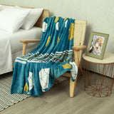 Cobija Piel de Durazno Azul Oscuro 180x200cm de Triangulos - COBIJAS Y MANTAS | Bylmo