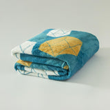 Cobija Piel de Durazno Azul Oscuro 180x200cm de Triangulos - COBIJAS Y MANTAS | Bylmo