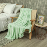 Cobija Texture Verde Menta 180x200cm Fondo Entero - COBIJAS Y MANTAS | Bylmo