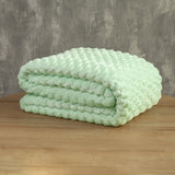 Cobija Texture Verde Menta 180x200cm Fondo Entero - COBIJAS Y MANTAS | Bylmo