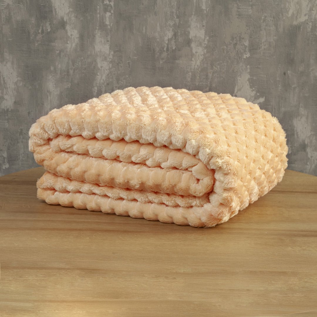 Cobija Texture Naranja 180x200cm Fondo Entero - COBIJAS Y MANTAS | Bylmo