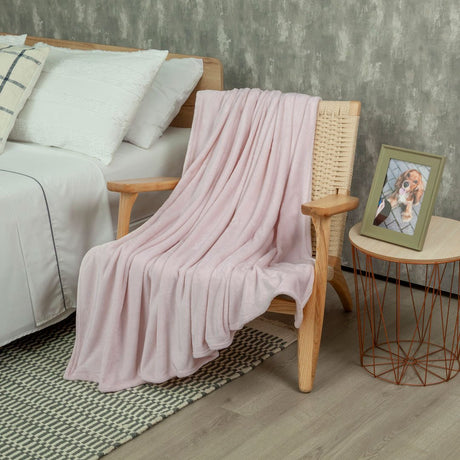 Cobija Piel de Durazno Rosa 180x200cm Fondo Entero - COBIJAS Y MANTAS | Bylmo