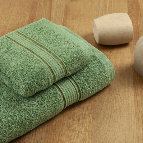 Toalla de Manos Senda Verde Loden 40x70cm Fondo Entero Extrasuave - TOALLAS | Bylmo