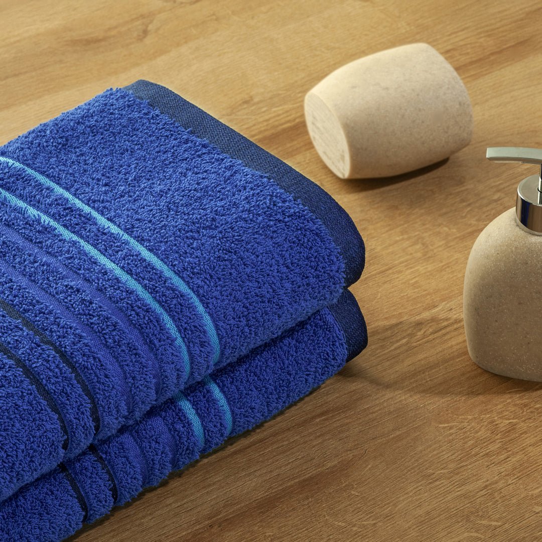 Toalla de Manos Mediterráneo Azul Rey 40x70cm Fondo Entero Extrasuave - TOALLAS | Bylmo