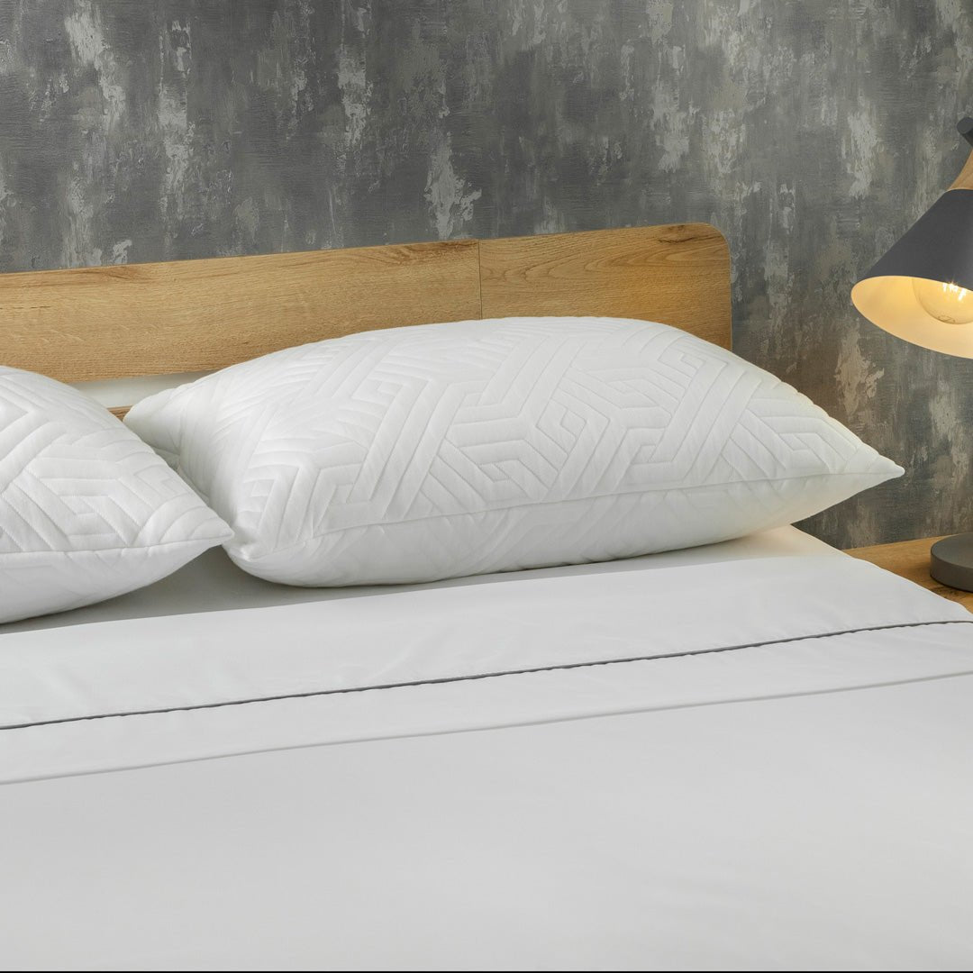 Set x 2 Protectores de Almohada Blanco 50x70cm Antifluido Hiporalergénica y Antiácaros - PROTECTORES DE ALMOHADA | Bylmo