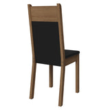 Kit x 6 Sillas para Comedor Negro y Marrón 40x98cm de Asiento Cuadrado con Espaldar - SILLAS Y BUTACOS | Bylmo